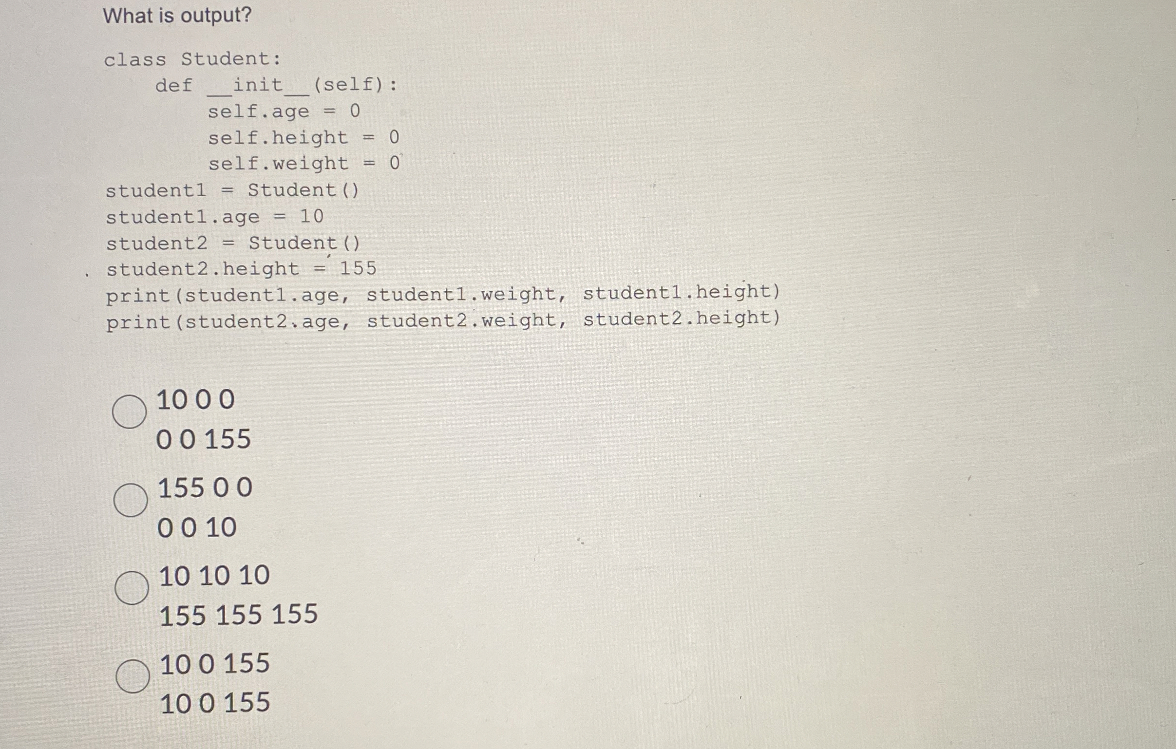 What is output? 1 0 0 0 0 0 1 5 5 1 5 5 0 0 0 0 1