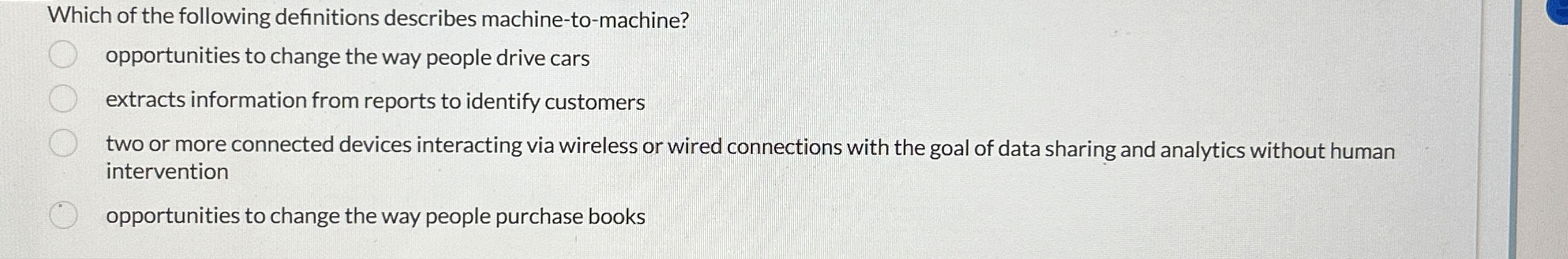 Which of the following definitions describes