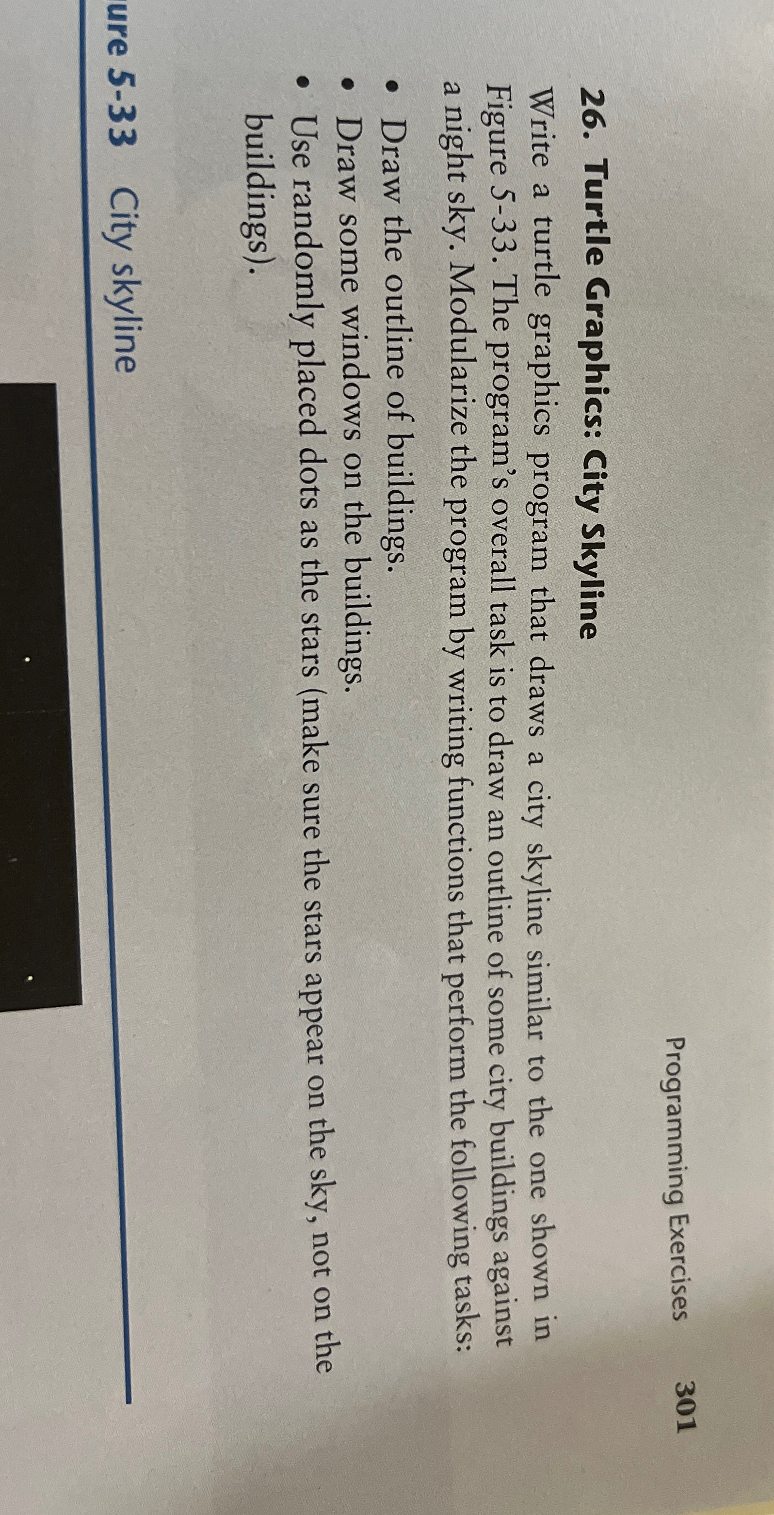 Turtle Graphics: City Skyline Write a turtle