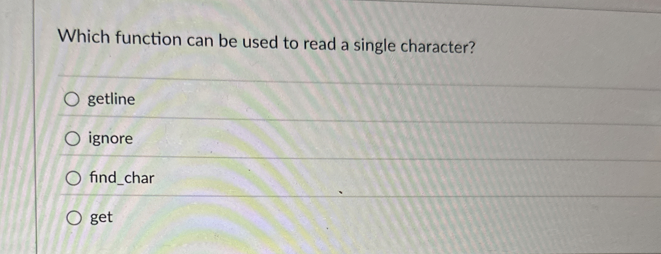 Which function can be used to read a single