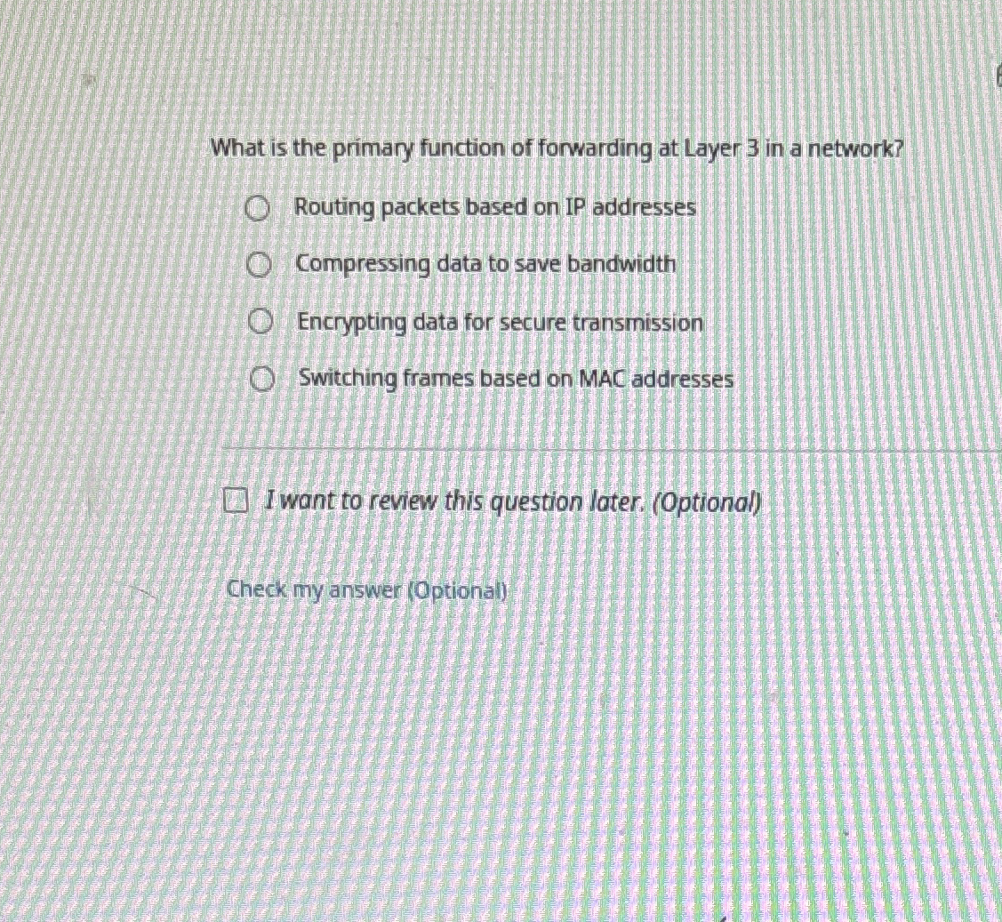 What is the primary function of forwarding at