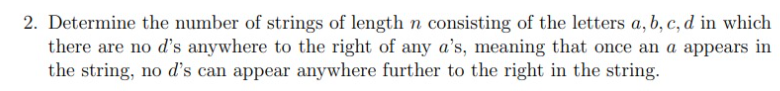 2 . Determine the number of strings of length \ (