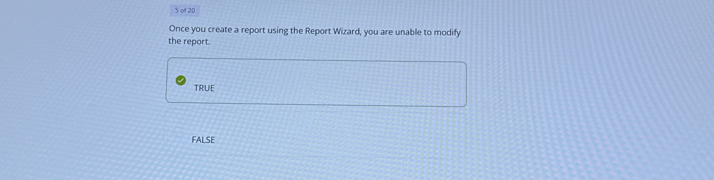 Once you create a report using the Report Wizard,