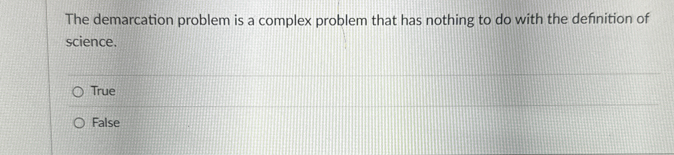 The demarcation problem is a complex problem that