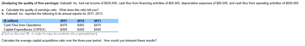 (Analyzing the quality of firm earnings)