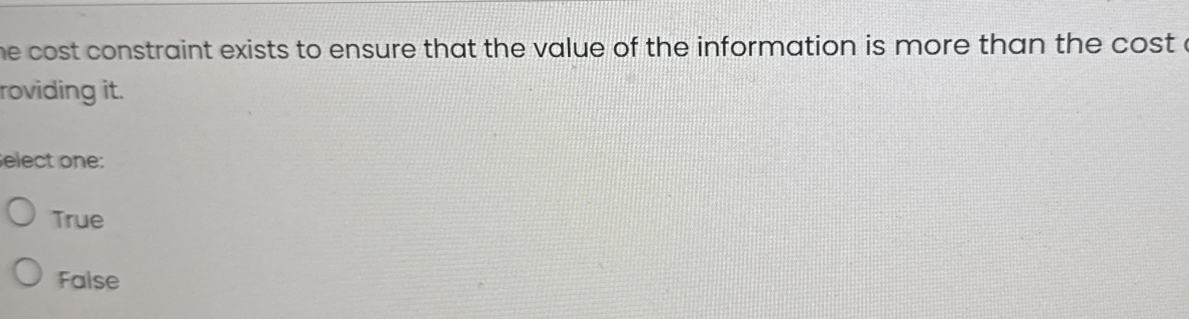 e cost constraint exists to ensure that the value