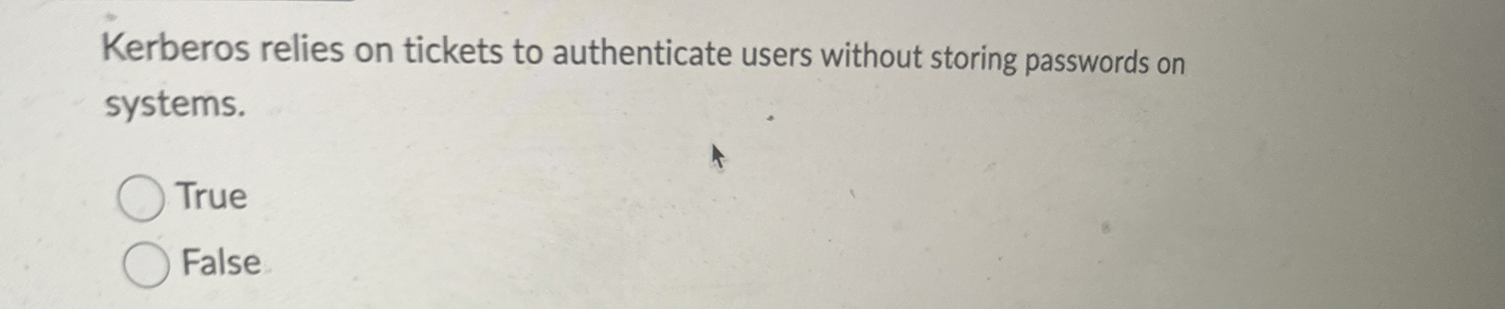 Kerberos relies on tickets to authenticate users