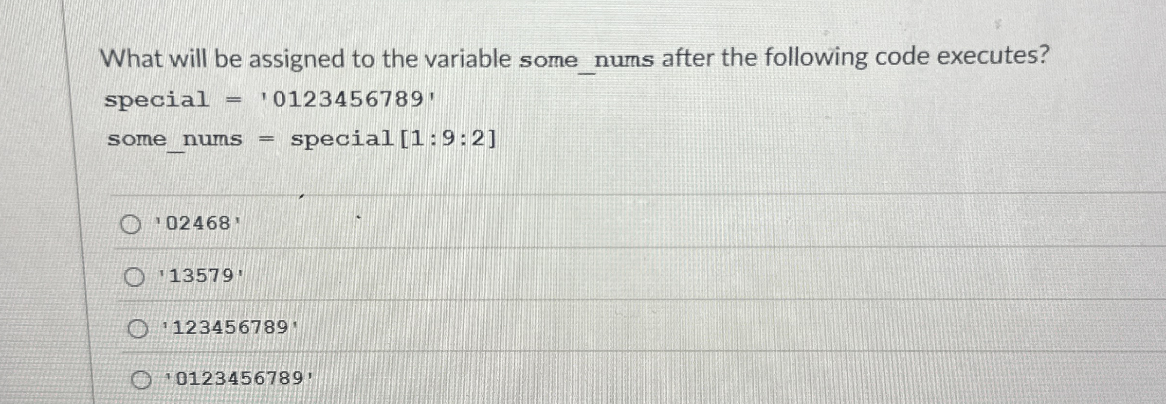 What will be assigned to the variable some nums