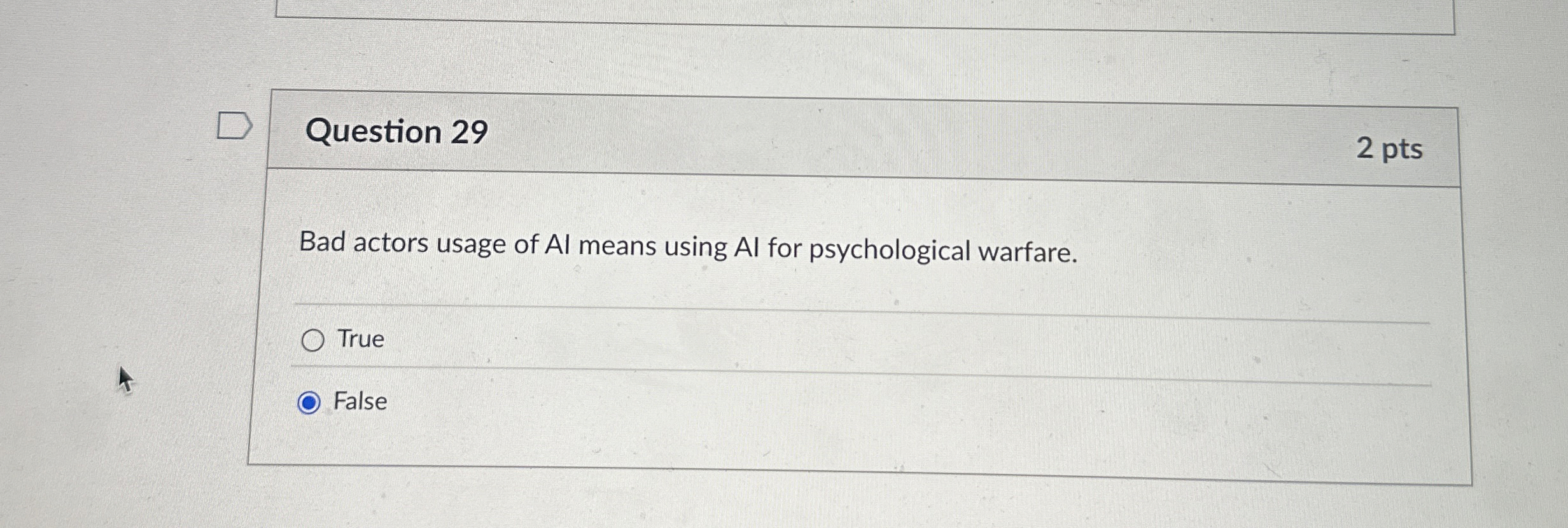 Question 2 9 Bad actors usage of AI means using