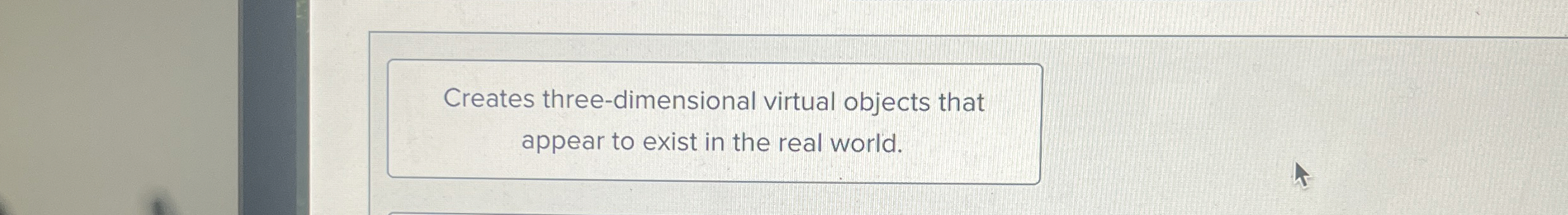 Creates three - dimensional virtual objects that