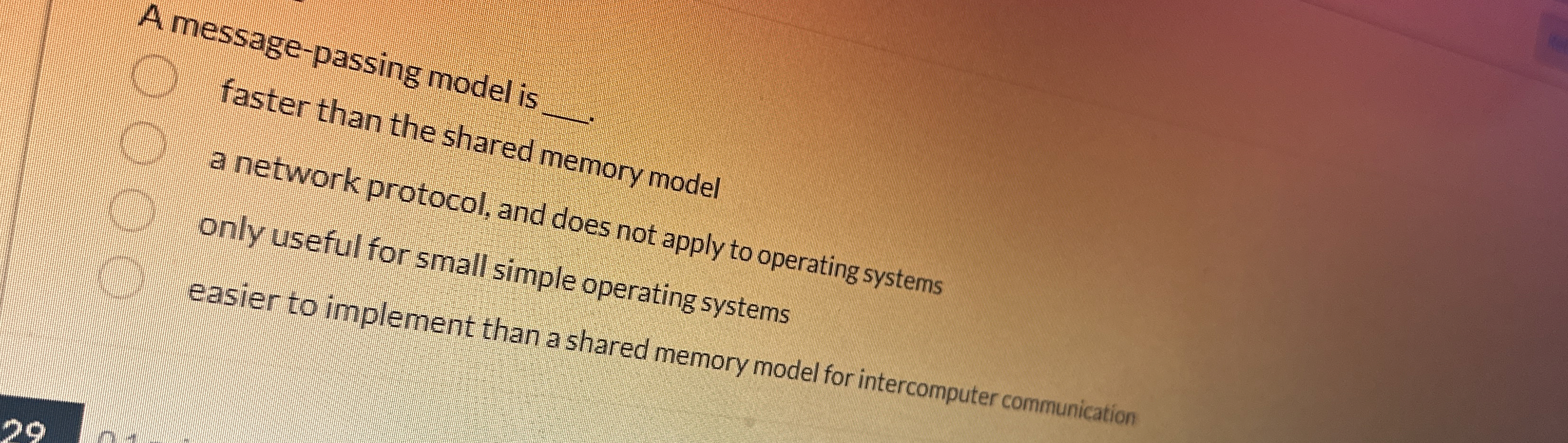 A message - passing model is faster than the