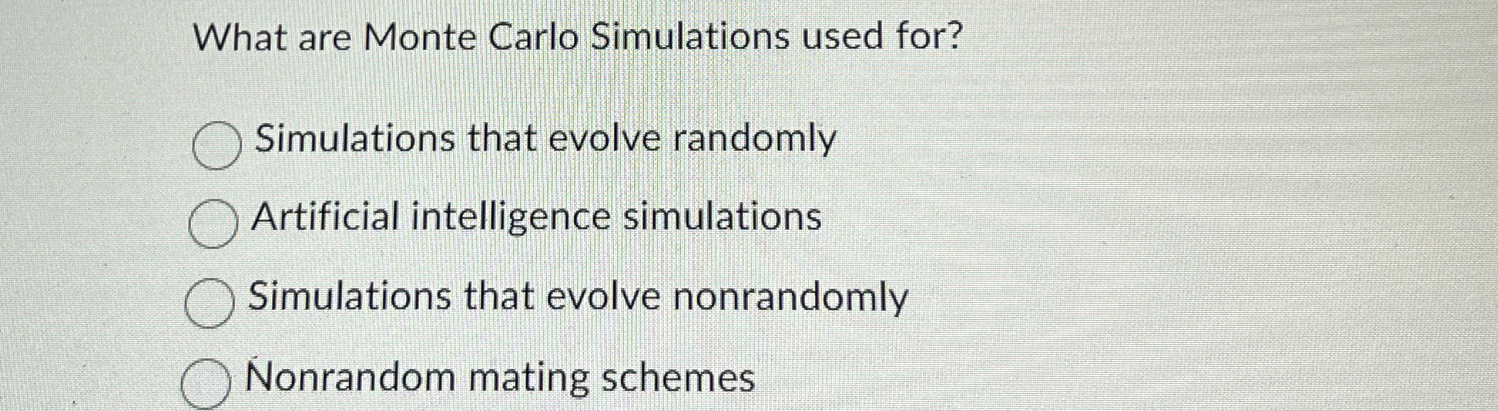 What are Monte Carlo Simulations used for?