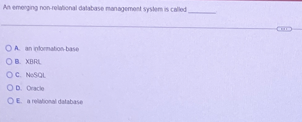 An emerging non - relational database management