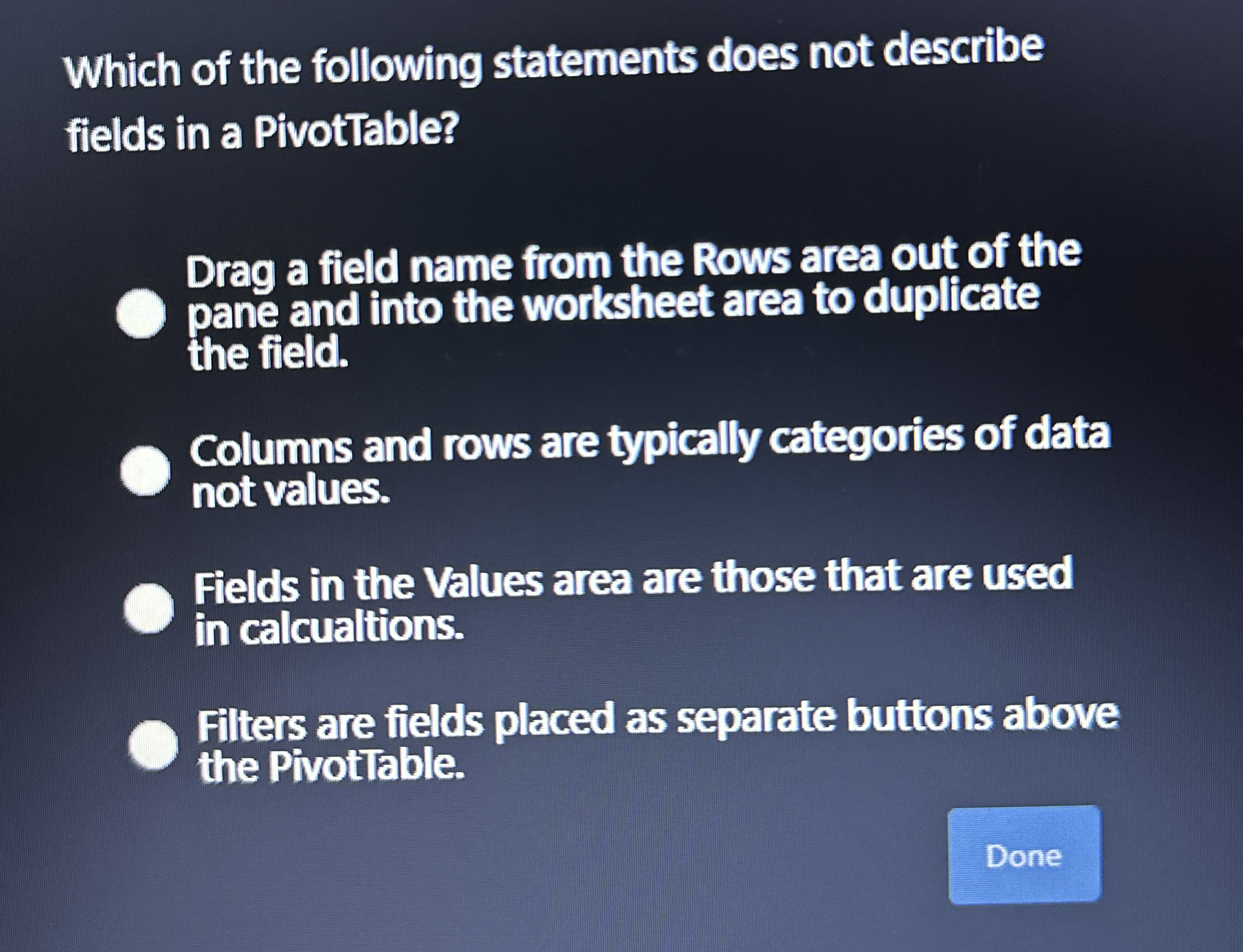 Which of the following statements does not