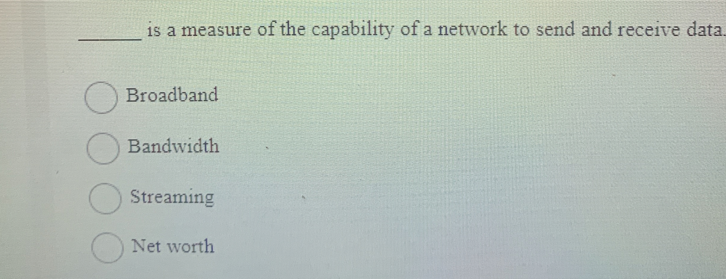 q , is a measure of the capability of a network
