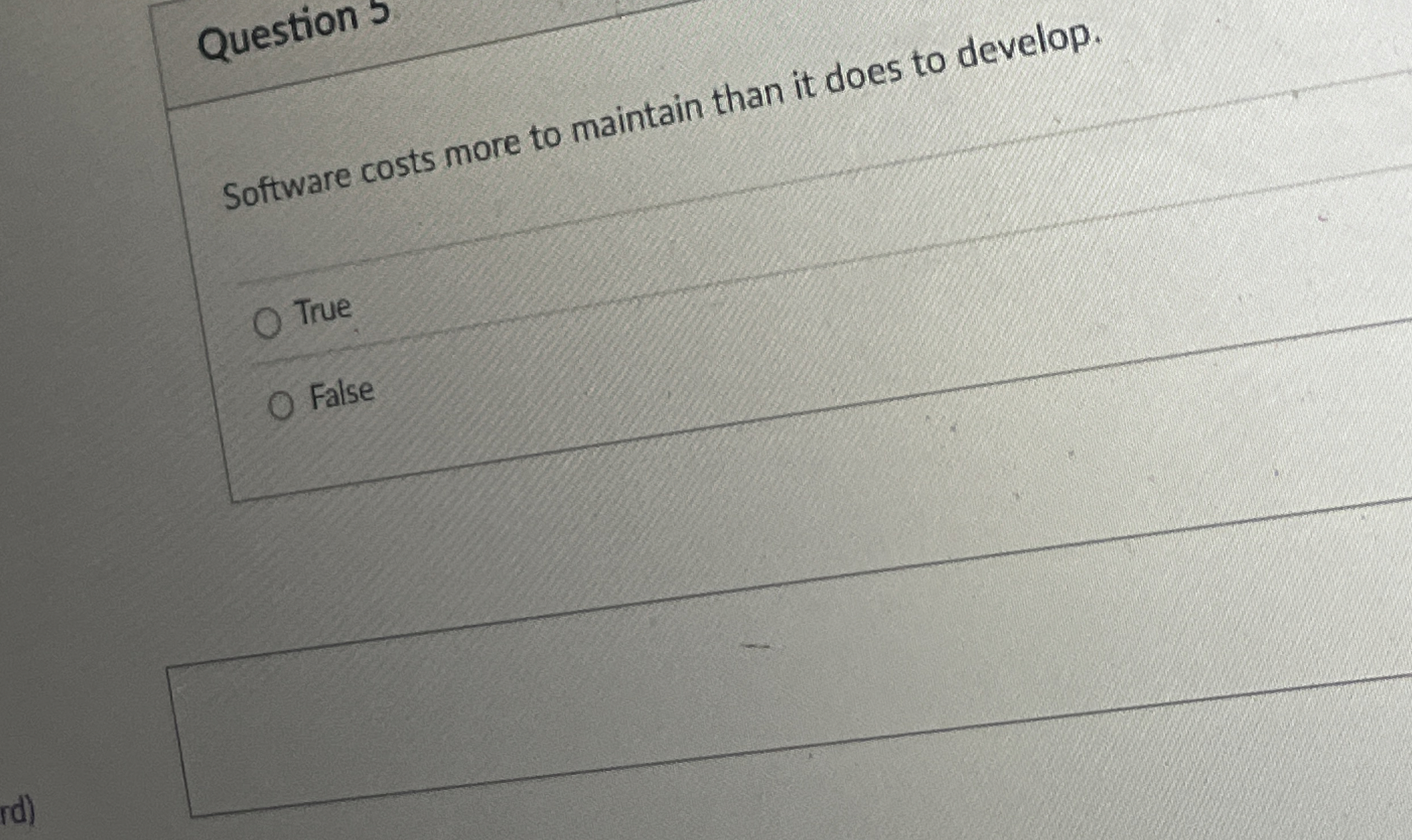 Questions Software costs more to maintain than it