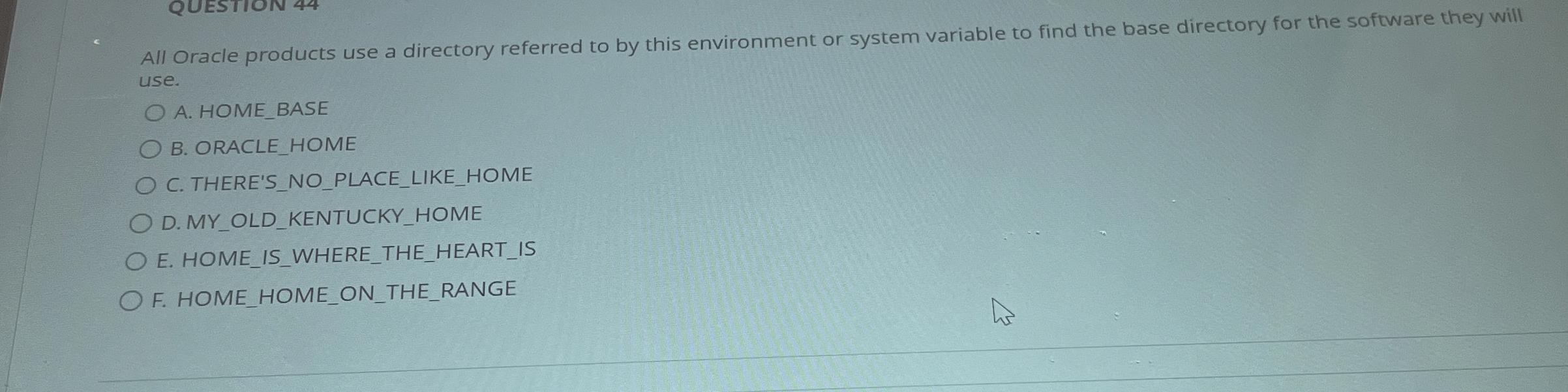 All Oracle products use a directory referred to