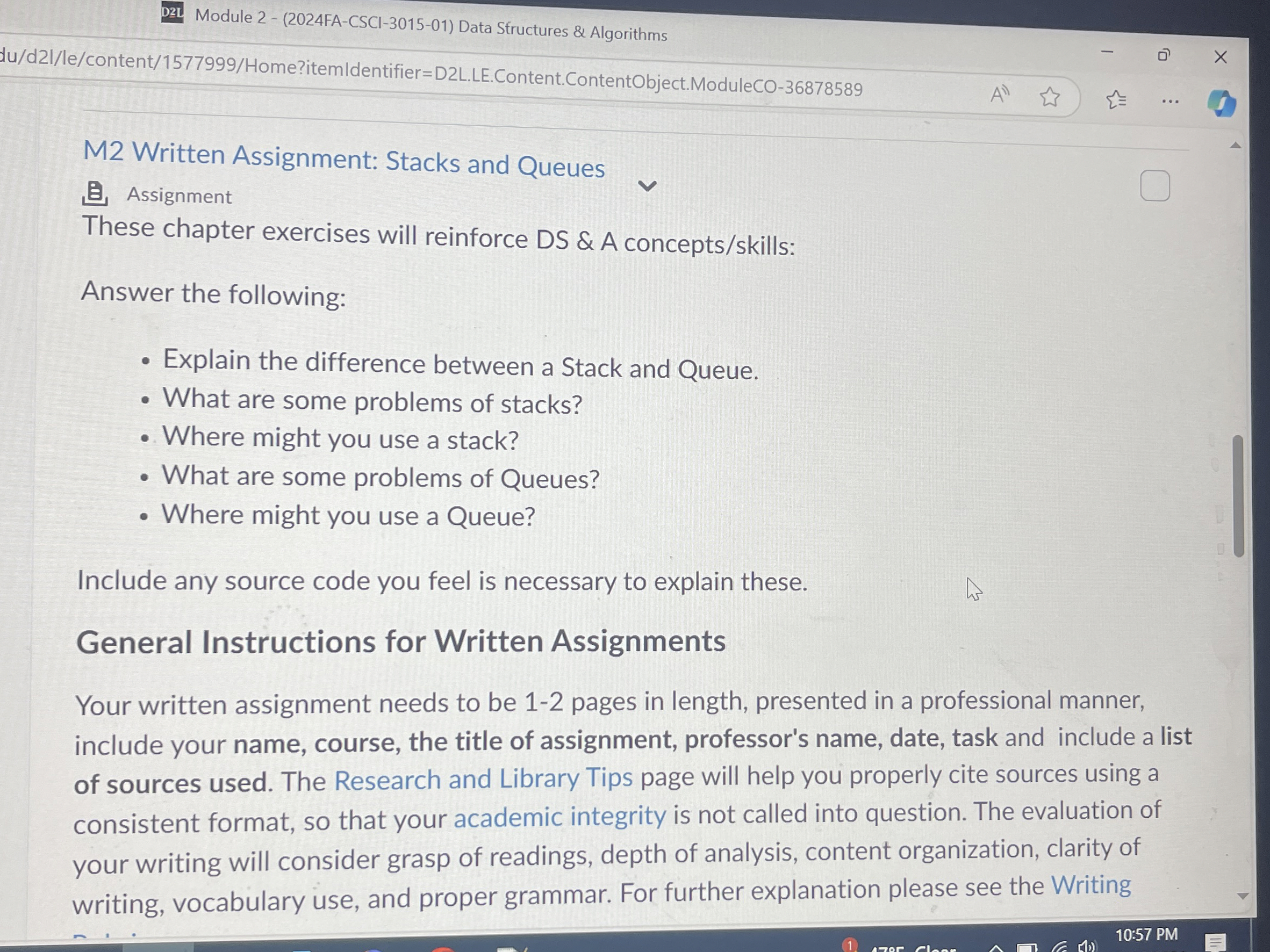 Module 2 - ( 2 0 2 4 FA - CSCI - 3 0 1 5 - 0 1 )