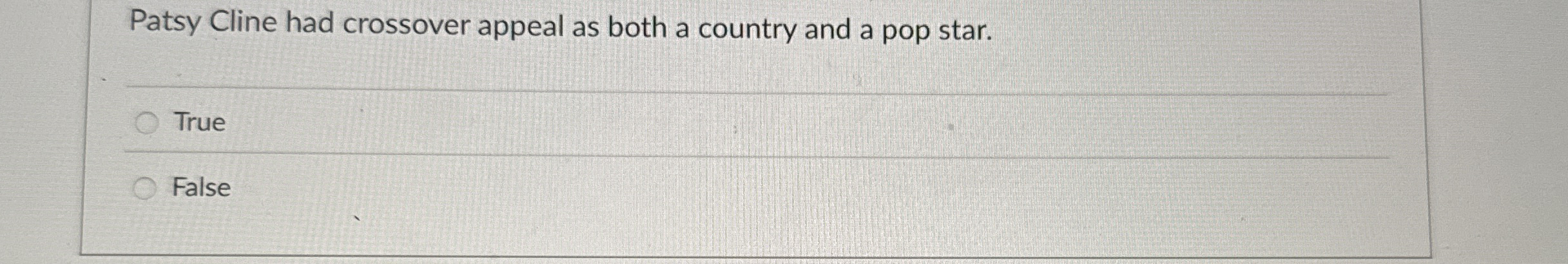 Patsy Cline had crossover appeal as both a