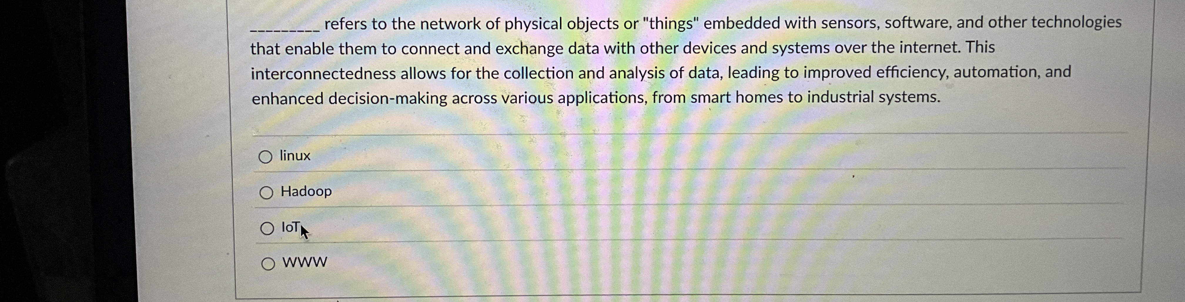 q , refers to the network of physical objects or