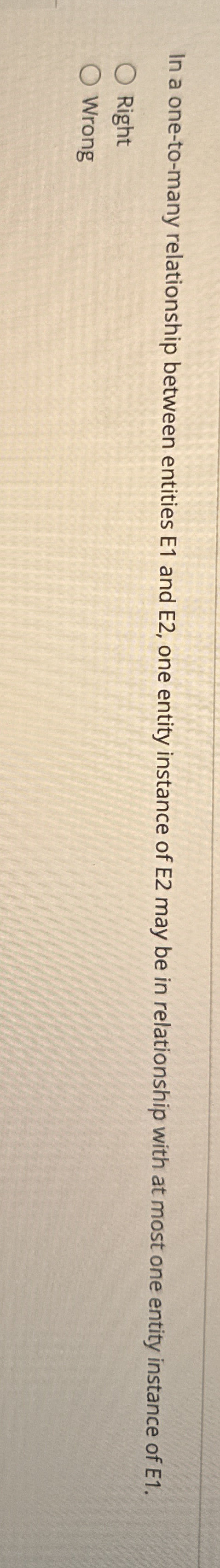 In a one - to - many relationship between