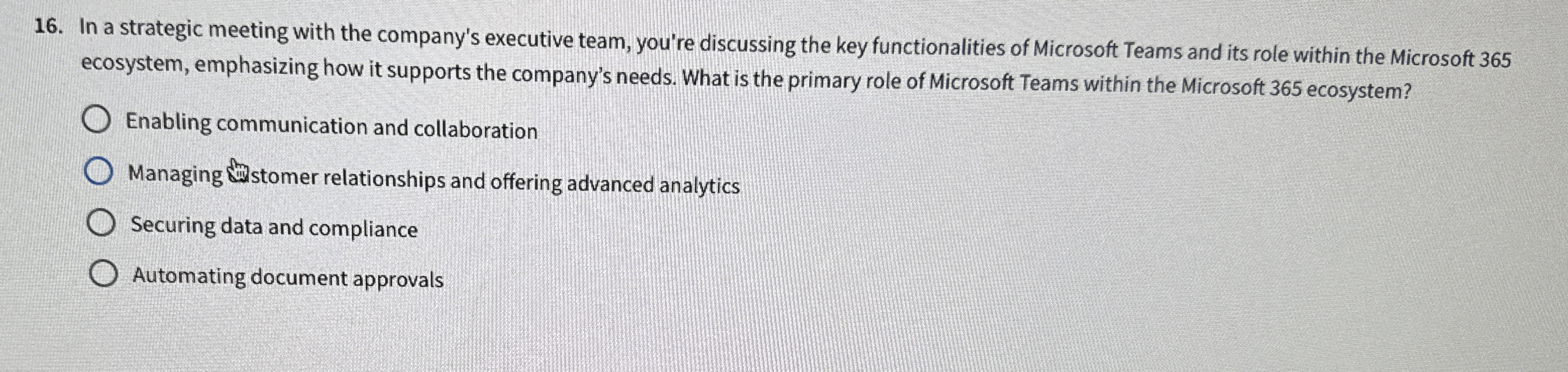 In a strategic meeting with the company's