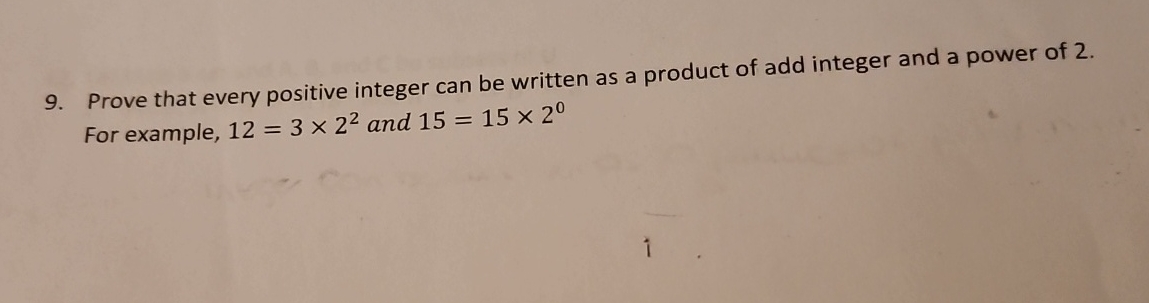 Prove that every positive integer can be written