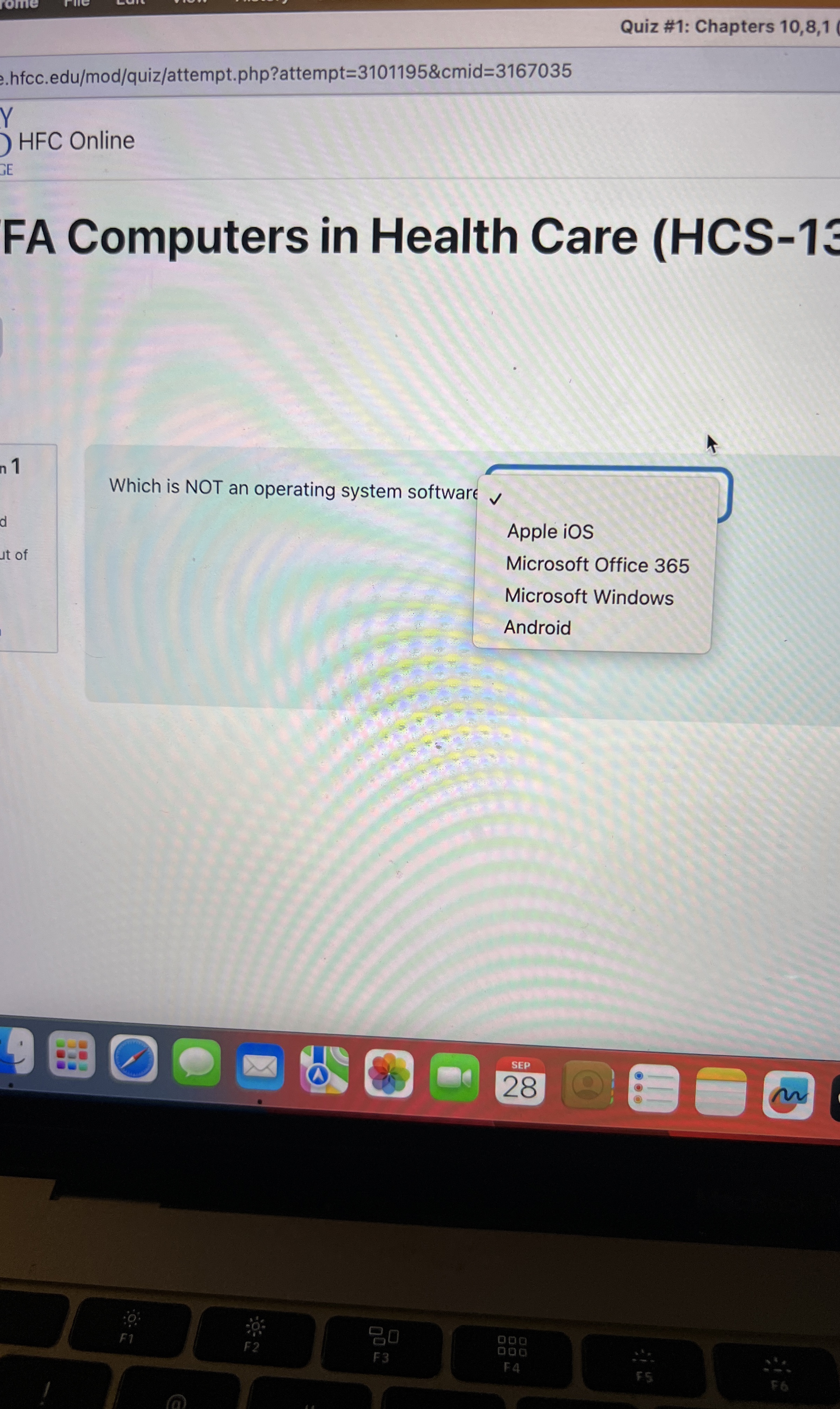 Which is NOT an operating system software Apple