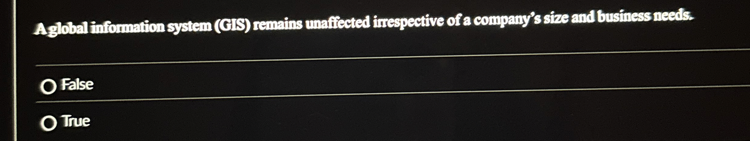 Aglobal information system ( OIS ) remains