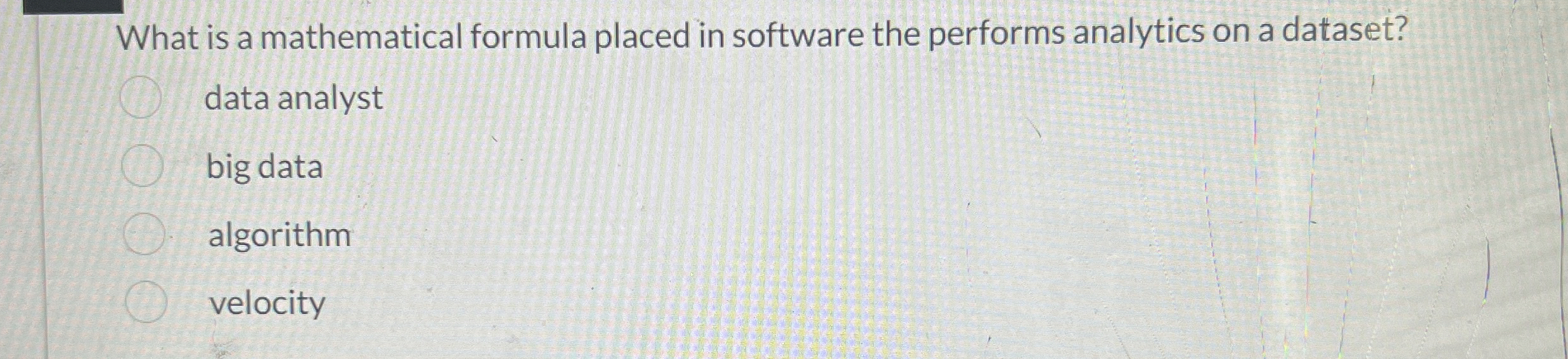 What is a mathematical formula placed in software
