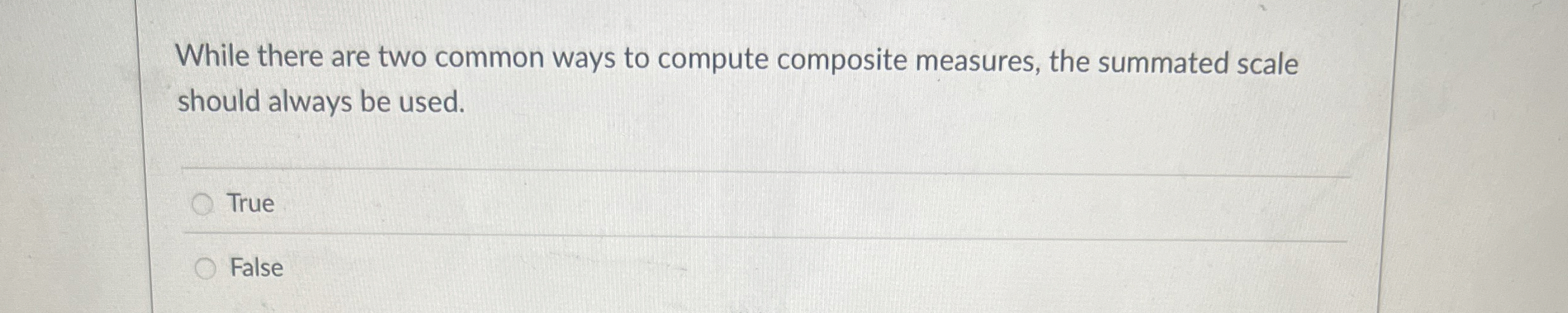 While there are two common ways to compute