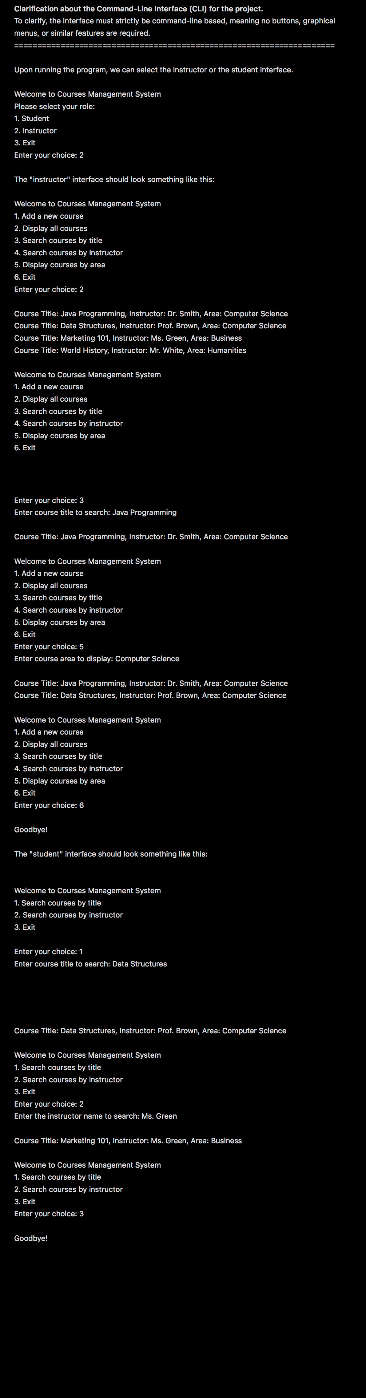 Clarification about the Command - Line Interface