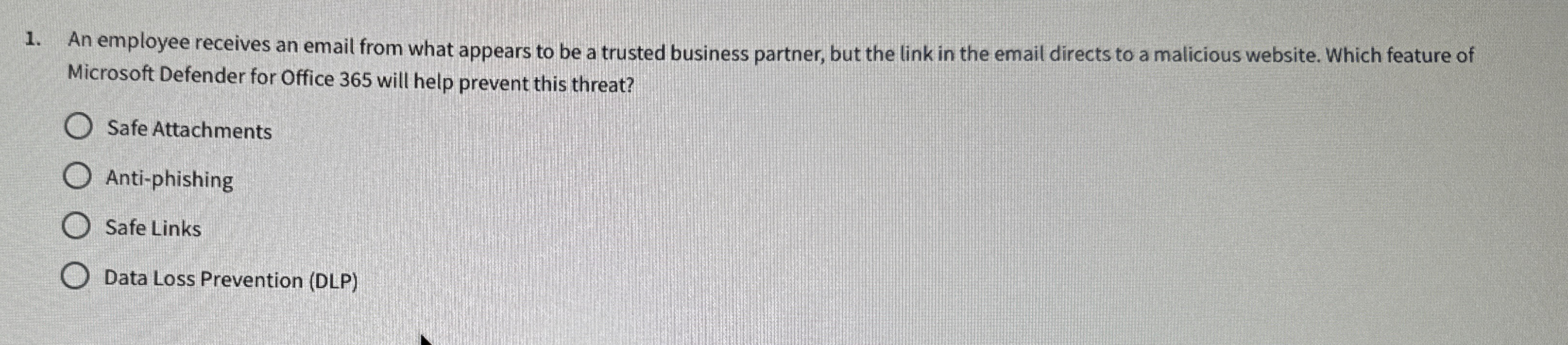 An employee receives an email from what appears