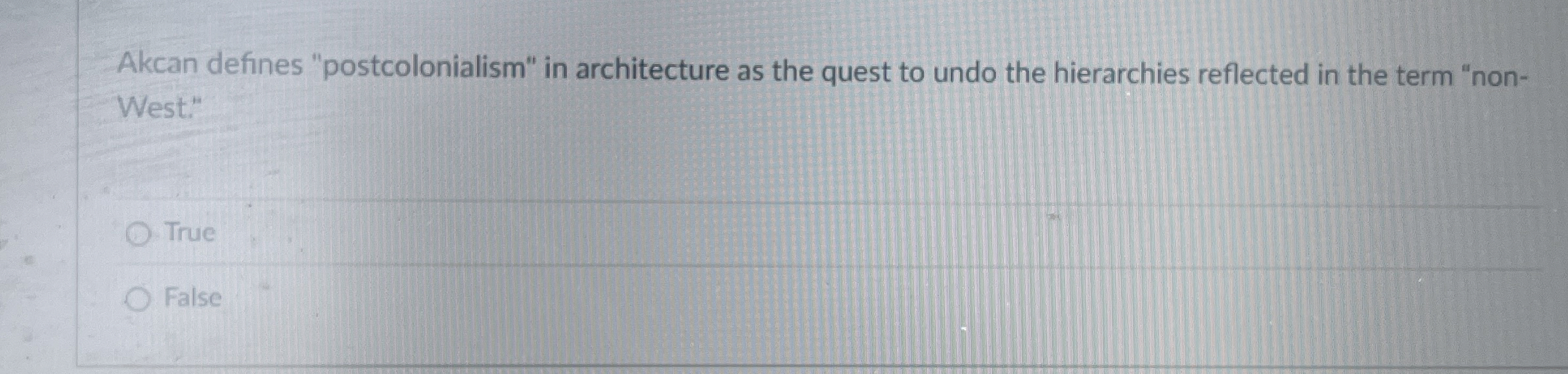 Akcan defines "postcolonialism" in architecture