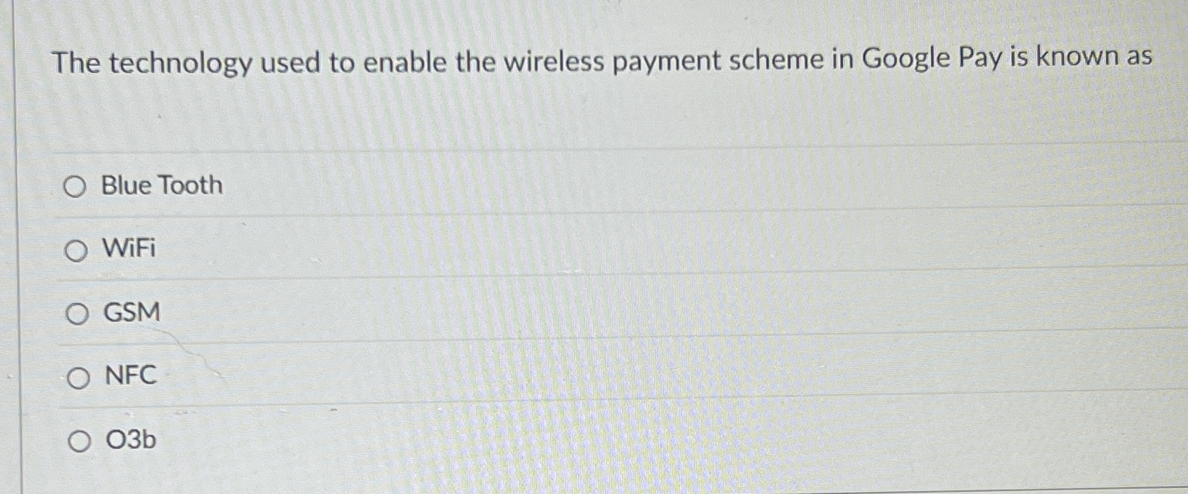 The technology used to enable the wireless