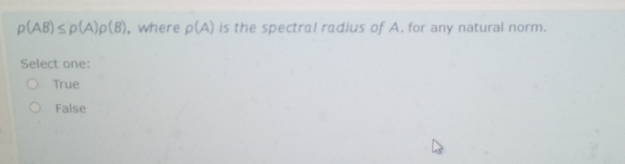 ( A B ) ( A ) ( B ) , where ( A ) is the spectral