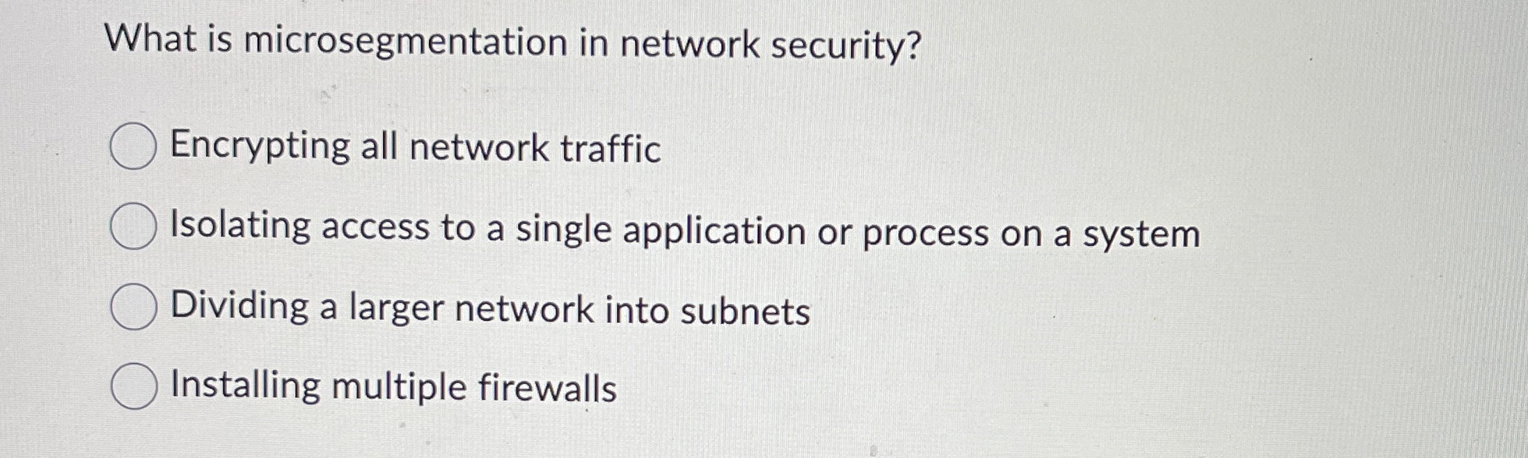 What is microsegmentation in network security?