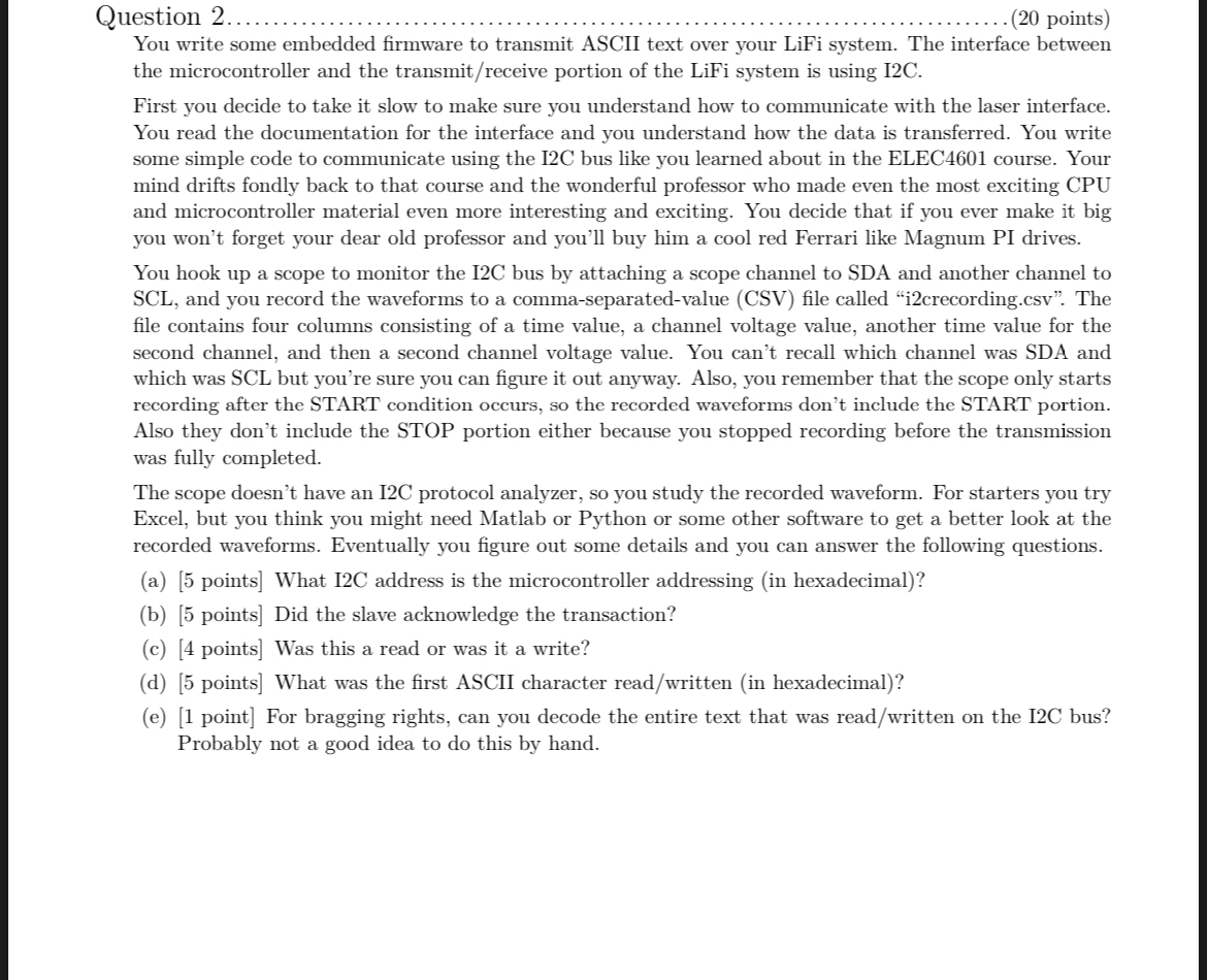You write some embedded firmware to transmit