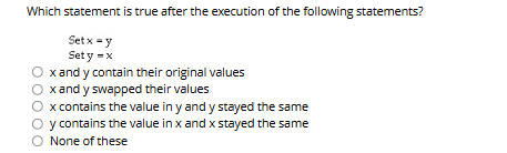 In a selection sort algorithm, the variable