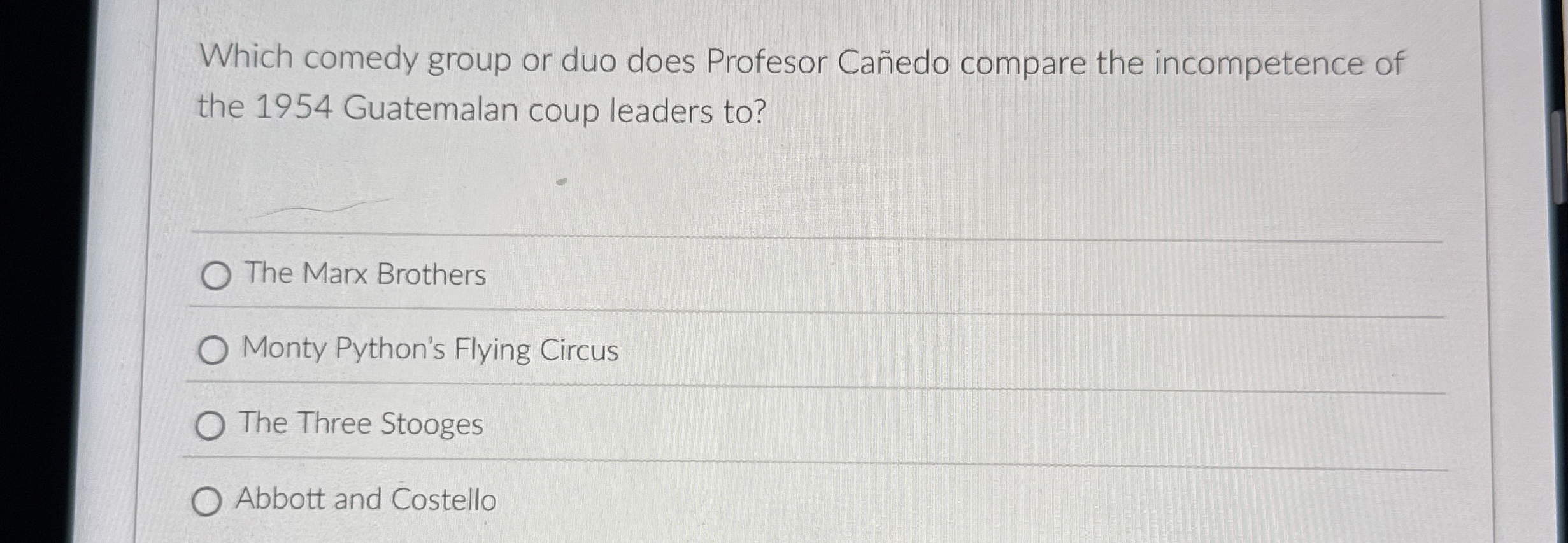 Which comedy group or duo does Profesor Ca edo