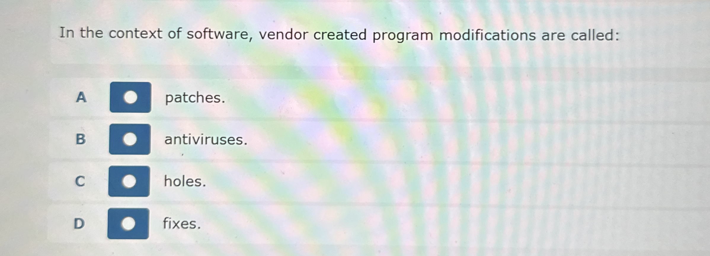 In the context of software, vendor created
