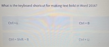 What is the keyboard shortcut for making text