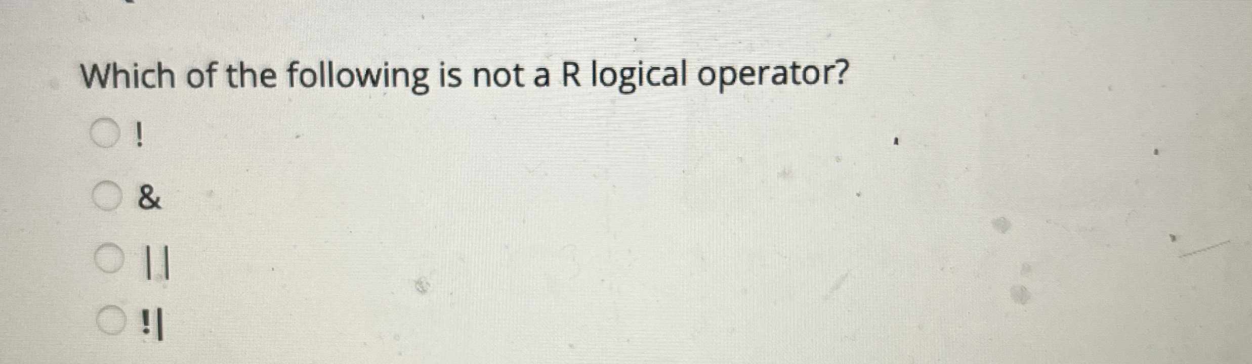 Which of the following is not a R logical