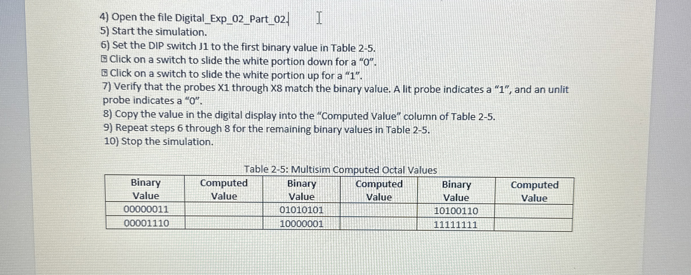 I just need the table filled out. Thank you in