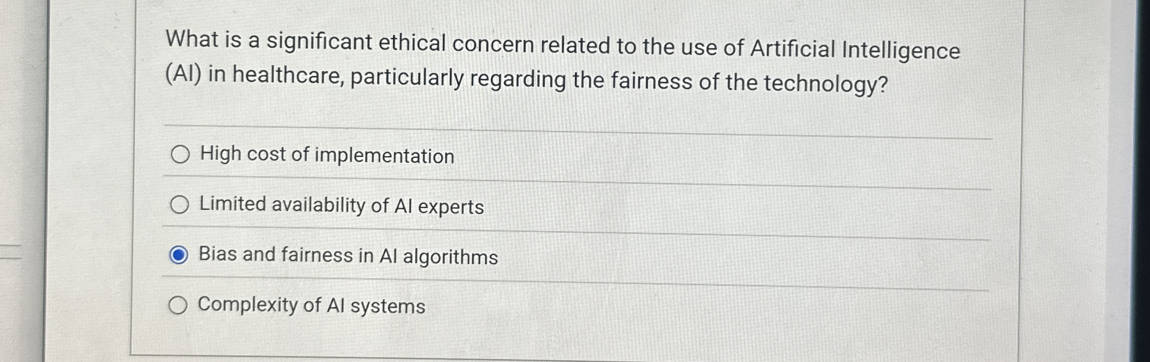 What is a significant ethical concern related to