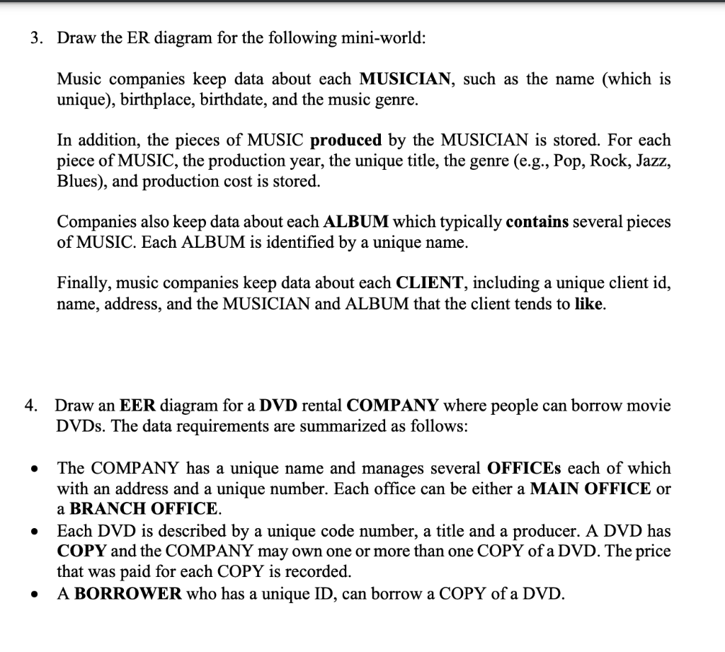 I want help with how to construct this ER -