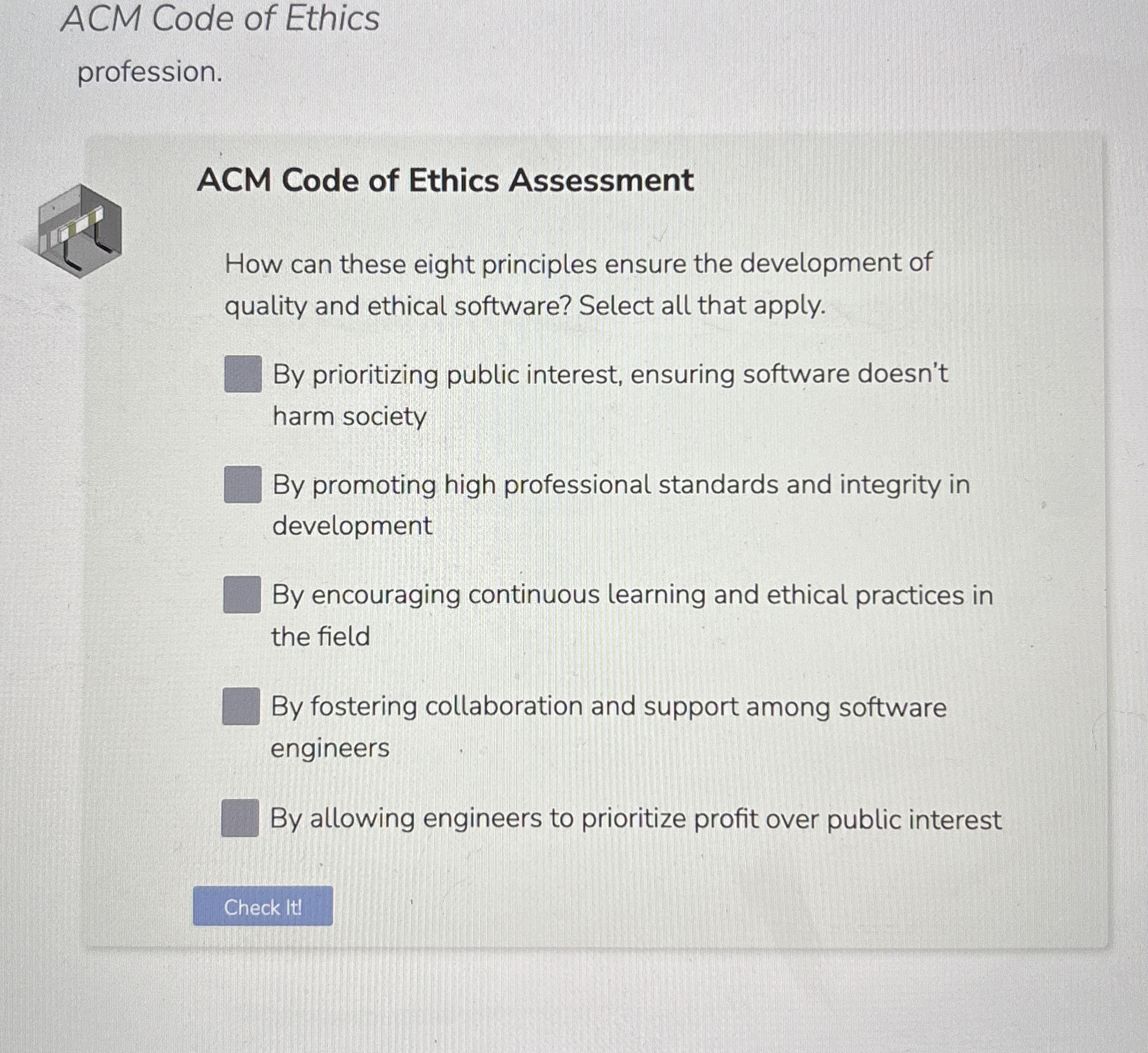 ACM Code of Ethics profession. ACM Code of Ethics