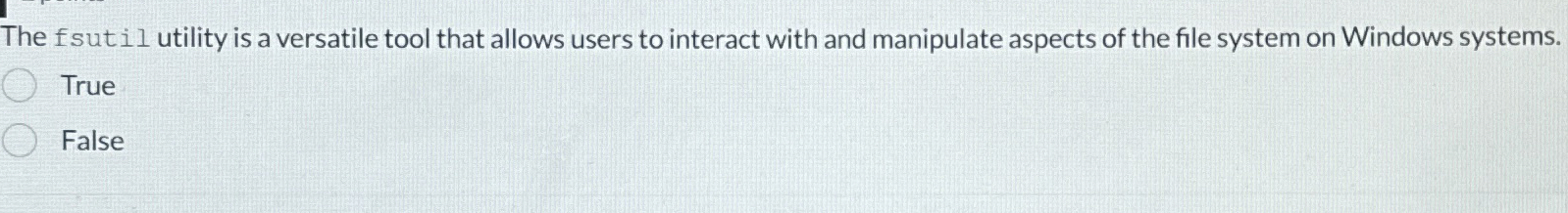 The fsutil utility is a versatile tool that