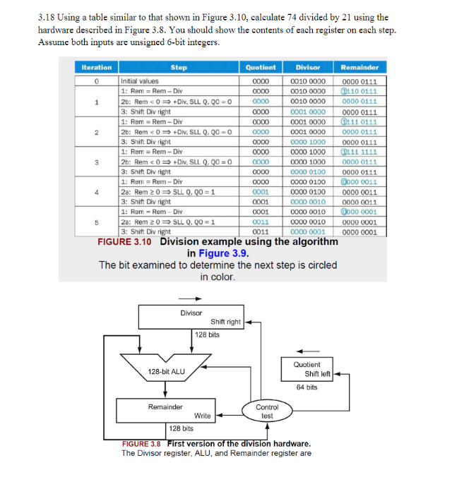 3 . 1 8 Using a table similar to that shown in