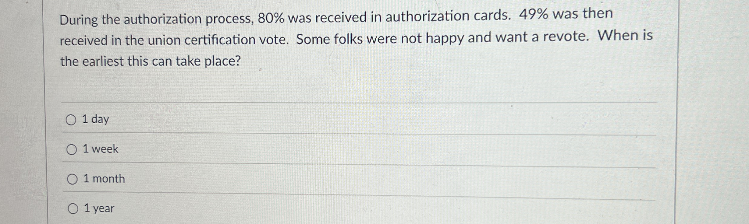 What is the % needed to move a vote forward to